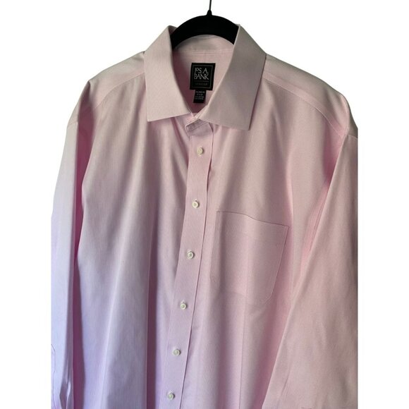 Jos. A. Bank Pink Stripe Traveler Button Down Traditional Spread Collar Size XL - Picture 5 of 6